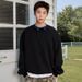 Men's Vintage-Inspired Fleece-Lined Crewneck Sweatshirt – Korean-American Style Oversized Pullover With Brushed Interior For Casual Comfort_voghion.com