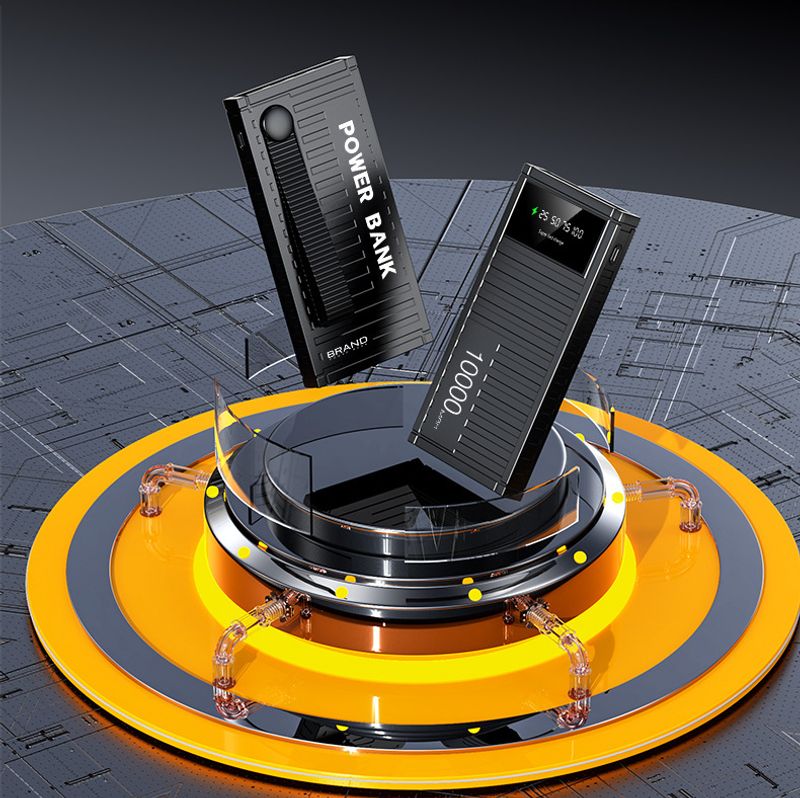 50000mAh Portable Power Bank With Super Fast Charging & Custom Logo - High Capacity Industrial Style External Battery For Travel, Camping_voghion.com