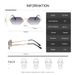 Women's retro summer polygon gradient sunglasses men's personality small frame frameless rectangular glasses_voghion.com