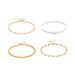 multi layer anklets new retro beach metal chain heart shaped rice bead anklet set 4 sets_voghion.com