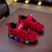 2025 Spring Autumn Boys' Spider Web Up Sports Shoes, Small And Medium Sized Children's Leisure Versatile LED Light Shoes_voghion.com
