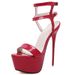 Large 41-46 Sexy High Waterproof Platform Sandals Thin Heel Color Block Women's Shoes_voghion.com