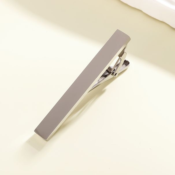 nuovo fermacravatta in acciaio inossidabile lucidato a specchio da uomo semplice fermacravatta da uomo con taglio laser liscio_voghion.com