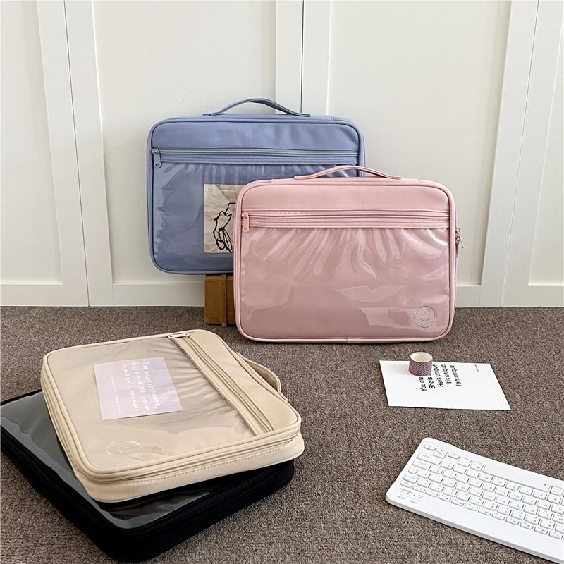Inner Ins Korean IPad Pro Tablet Storage Transparent Simple Notebook Laptop Bag_voghion.com