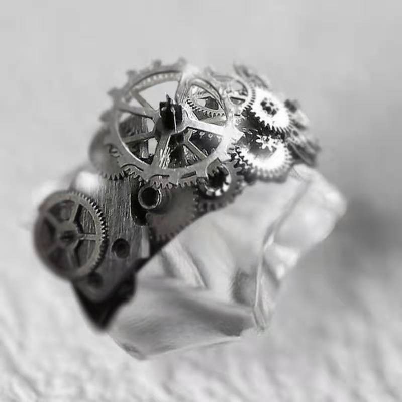 Anello da uomo Viya Creative Mechanical Wheel Axis Design Sense_voghion.com