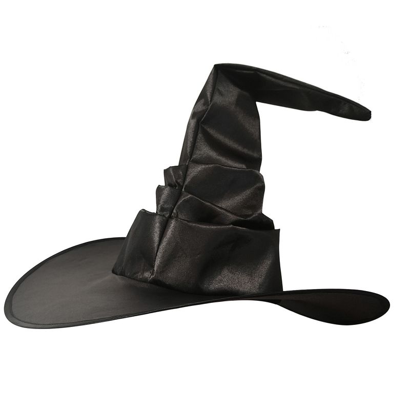 Unisex Hallowmas Fransenhut schwarz Halloween Plissee Hexenspinnhut Party Hexenhut_voghion.com
