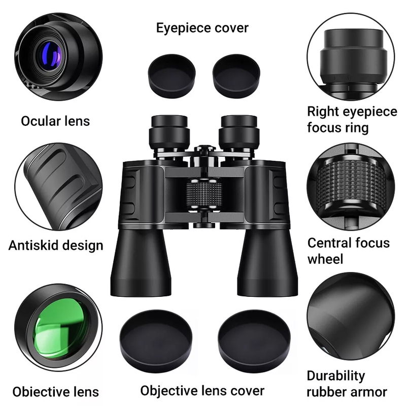 180x100 High Power Military Binoculars Day Night Vision Compact Waterproof Binoculars For Bird Watching Hunting Travel Football Games Stargazing With _voghion.com