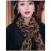 Sciarpa con stampa leopardata Spicy Girl per donna, sciarpa lunga e sottile in seta di alta qualità, stile Pure Desire, scialle_voghion.com