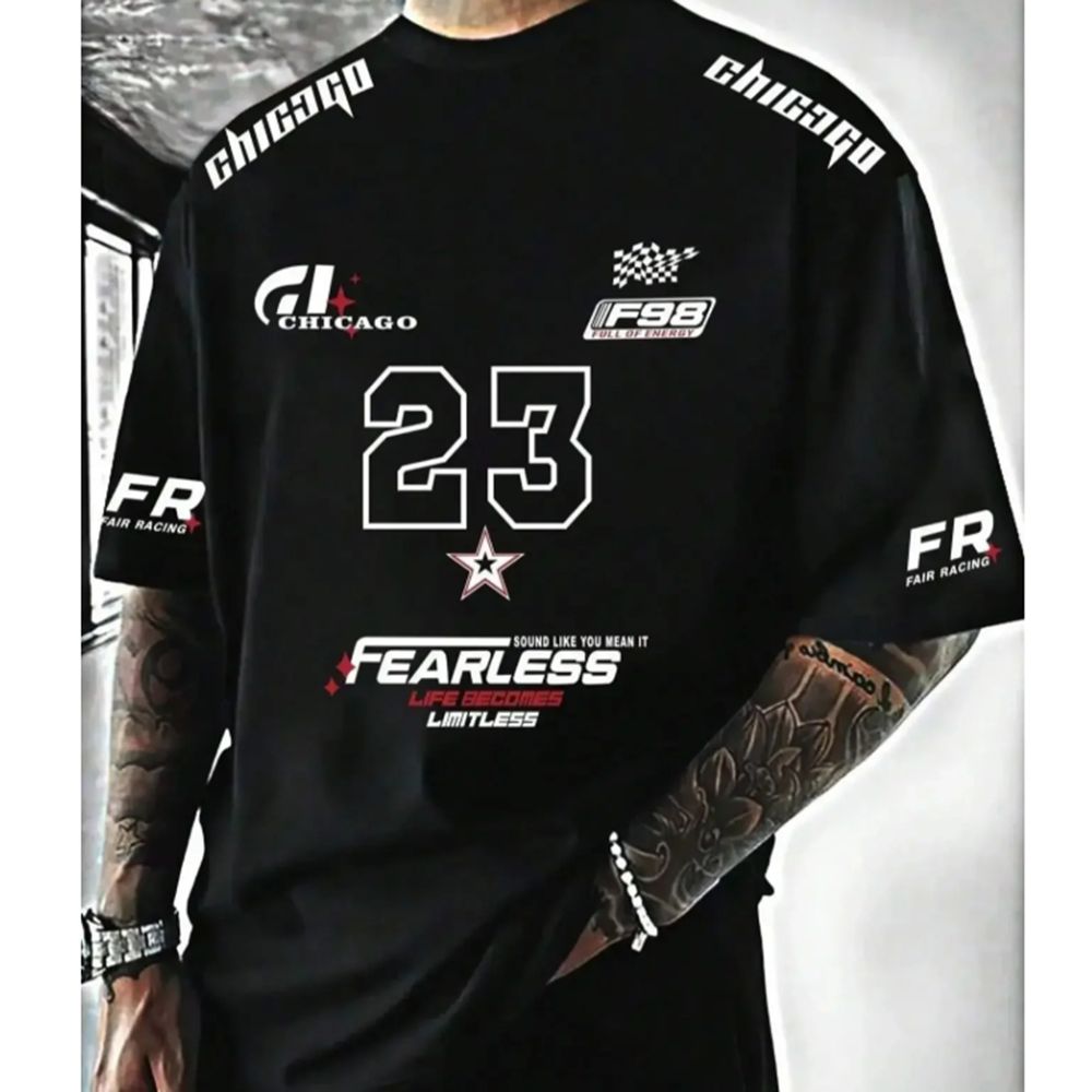 Maglietta estiva a maniche corte unisex casual in stile americano, con patchwork digitale, stile basket hip hop, ampia e ad asciugatura rapida_voghion.com