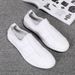 Herren-Loafer mit weichem Obermaterial und Sohle – Slip-On-Casual-Sneaker in Weiß für den Sommer_voghion.com