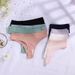 Baumwoll-G-String-Höschen für Damen, sexy, nahtlos, gerippt, T-förmig, Unterhose, Damen-Tanga, einfarbig, niedriger Taillen-Bikini_voghion.com