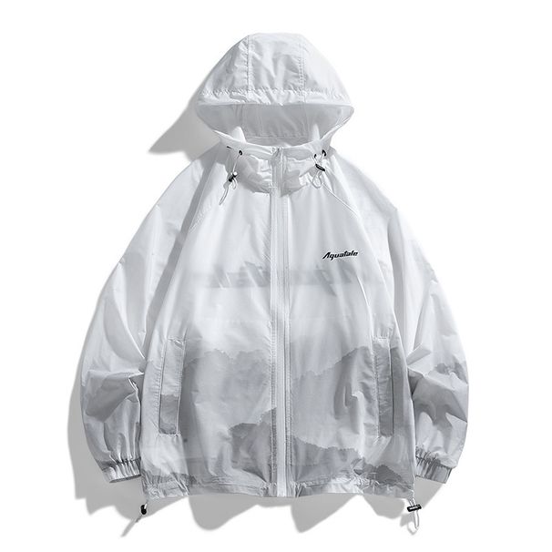 Îmbrăcăminte de protecție solară în stil gradient peisagistic pentru bărbați și femei, vară, rezistentă la UV și cu uscare rapidă_voghion.com