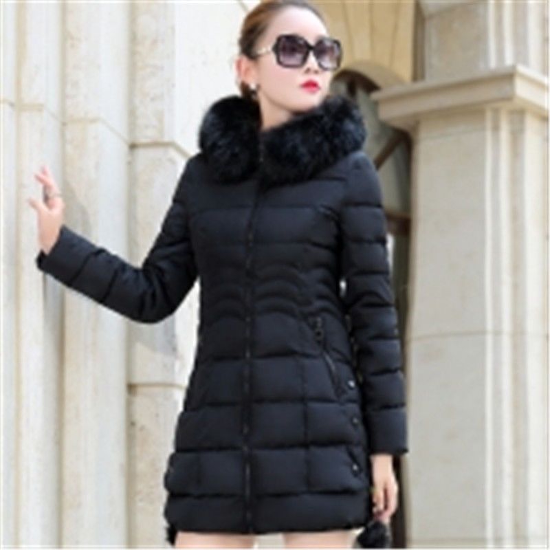 Abbigliamento da donna Giacca imbottita in cotone di media lunghezza Slim Giacca imbottita in cotone_voghion.com