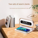 Multifunctionele 5-in-1 Bluetooth-luidspreker, wekker, nachtelijke draadloze oplader voor mobiele telefoon, omgevingslicht_voghion.com