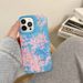 3D Plissee Tinte Malerei Blume für iPhone 15 14 Pro Max Telefon Gradient 13 Wasser Aufkleber 12 Soft Case_voghion.com