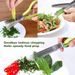 Herb Cutter Kitchen Multipurpose Cutting Shear with Safety Cover Cleaning Comb Cilantro Scissors Sharp Tool_voghion.com