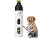 Pet Grinder USB Rechargeable Cat Dog Dust-Free Nail Polisher LED Bloodline High Power Adjustable Speed New Model_voghion.com