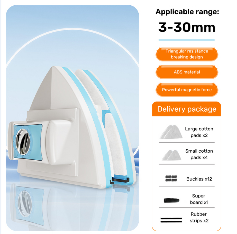 PS330a glass wiper double-sided cleaning window, window cleaning adjustable magnetic cleaning window (non-water tank) glass cleaning_voghion.com