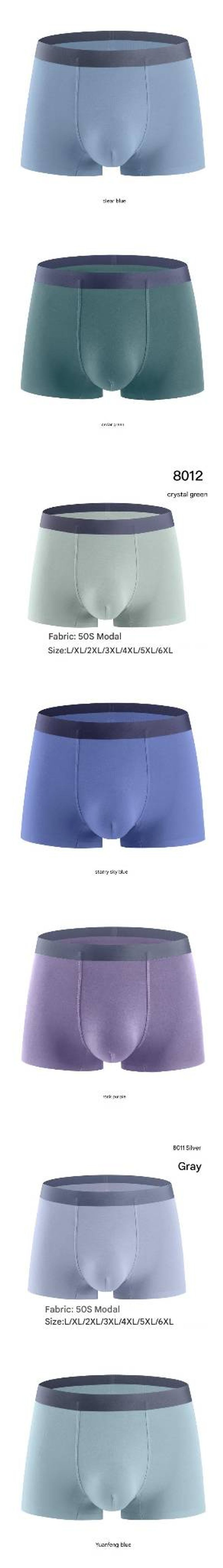 KOOSSOASIS 7er-Pack Modal-Slips in Übergröße für Männer, mittelhohe, nahtlose, antibakterielle und atmungsaktive Boxershorts für Männer, dicke Männer_voghion.com