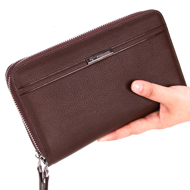 Herren-Clutch-Taschen Weiche Leder-Clutch-Taschen Double Pull Herren-Business-Clutch-Taschen mit großer Kapazität_voghion.com