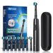 5 Modes Rotating Electric Toothbrush - 360° Soft Bristle Head, Waterproof Sonic Rechargeable For Adults_voghion.com