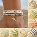 Summer Beach Rice Bead Anklet Vacation Style Alloy Starfish Pendant Multi-layer Foot Jewelry For Women_voghion.com