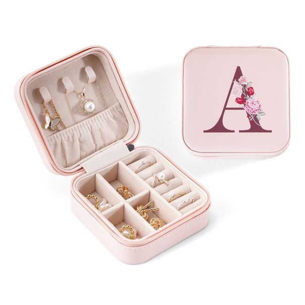 Ins Tragbare Englisch Brief Halskette Ohrringe Schmuck Lagerung Perle Box_voghion.com