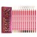 Lip Liner 12 Color Matte Lipstick Lip Liner Set Nude Color Lasting Non Fading Third Generation_voghion.com