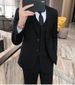 Ensemble de costume décontracté grande taille CT pour homme, style coréen, coupe slim, deux boutons, trois pièces, blazer d'affaires tendance_voghion.com