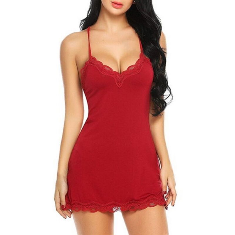 Sexy Damen Spitze Lingerie Nachtw ä che Negligee Pyjamas Reizw ä che Nachtkleid EU_voghion.com