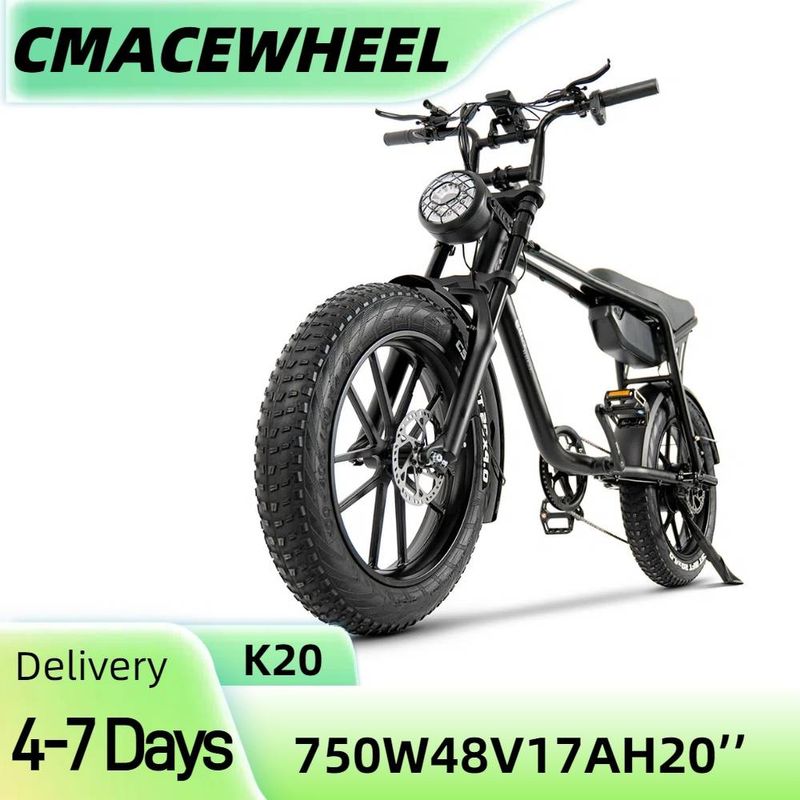 CMACEWHEEL K20 20" Fat Tire Bici Elettrica Motore 750W Batteria 48V 17Ah_voghion.com