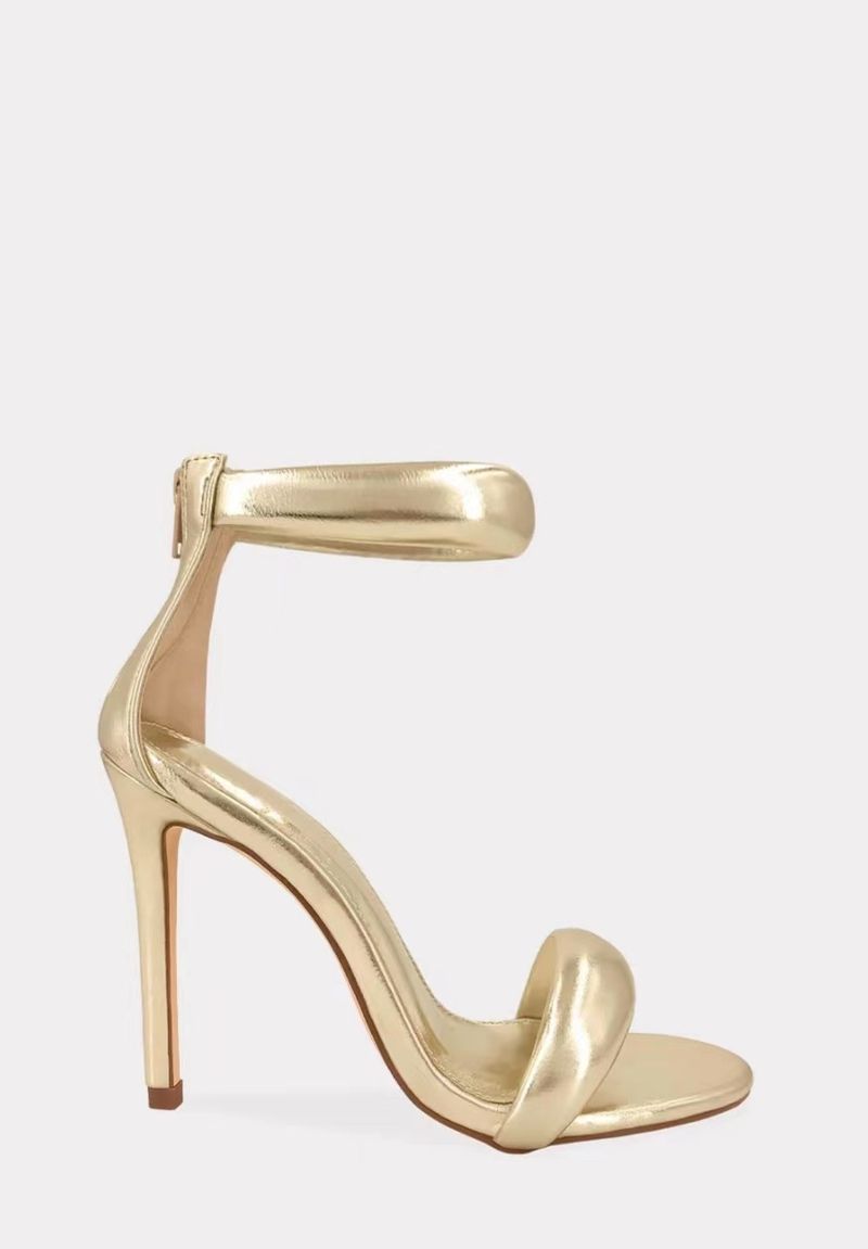 Plus-size Sexy Stiletto Sandals Women's One-line Back Zipper High-heeled Fashion Shoes_voghion.com