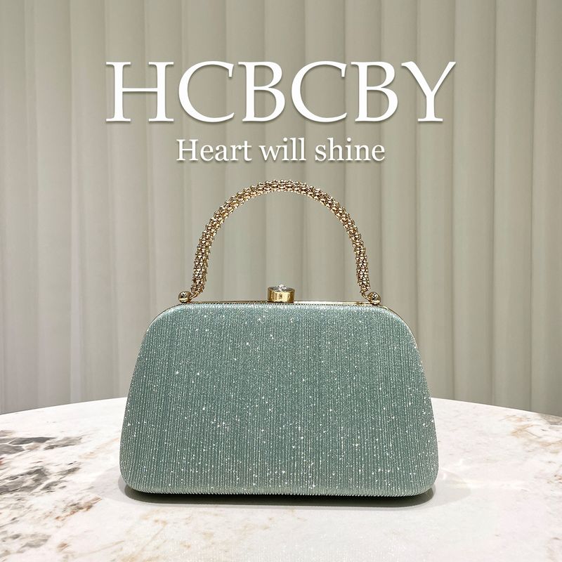 Mintgrüne Glitzer-Handtasche, elegante Damen-Clutch mit Temperament, klassische Abendtasche, Brauttasche_voghion.com