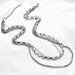 Collana alla moda con triplo strato di maglie diverse in acciaio inossidabile per donna_voghion.com