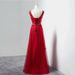Elegantes ärmelloses Brautjungfernkleid für Hochzeiten, Bankette und Abschlussfeiern – A-Linie, hohe Taille, langes Abendkleid in Rot, Pink, Champagner und mehr_voghion.com