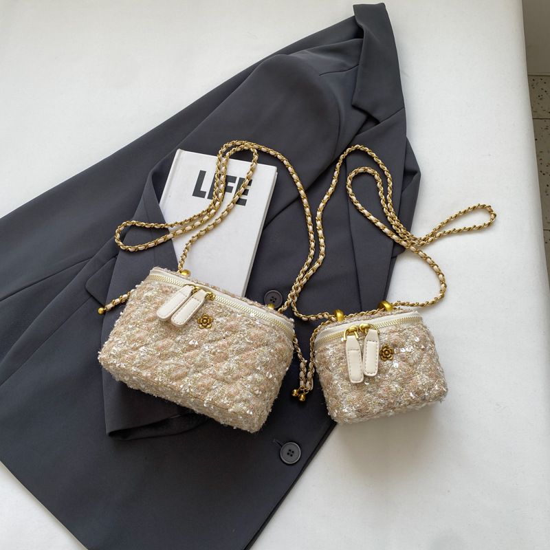 French Chain Bag For Women New Small Square Bag Crossbody Bag High-end Mini Bag Niche Box Bag_voghion.com