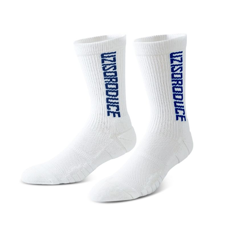 Summer towel bottom thickened men and women's high top long sports socks basketball white socks all match breathable cotton socks_voghion.com