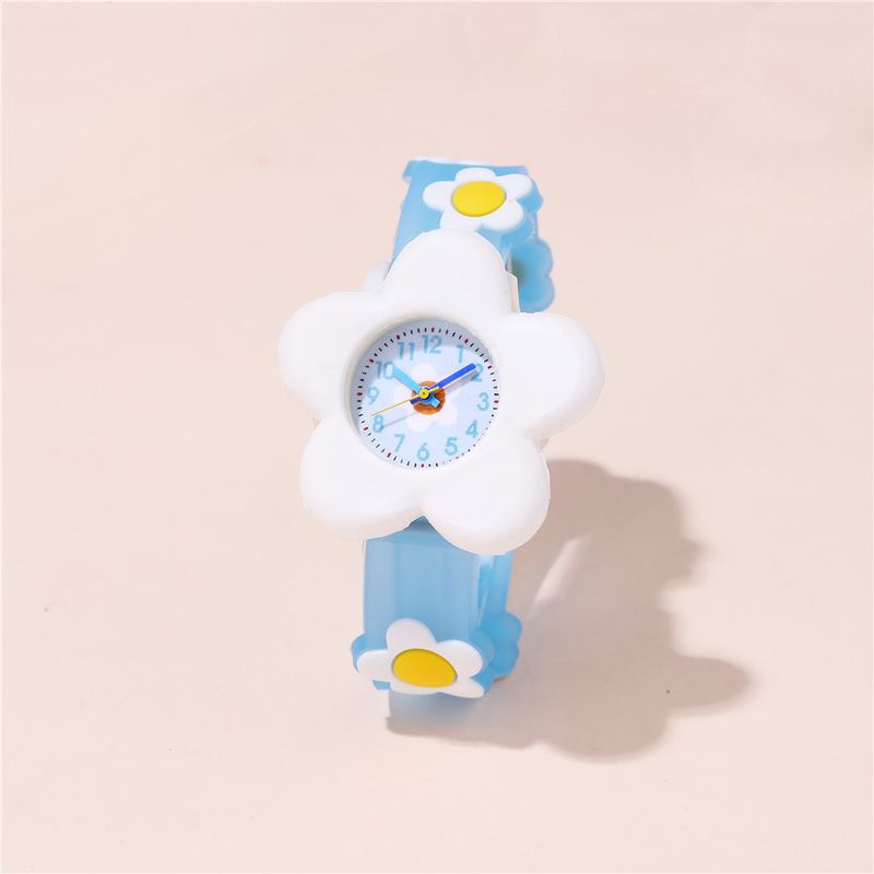 Children's Watches Cute And Sweet Flower Pattern Children's Watch Pink Plastic Strap Quartz Girl Student Gift Watch_voghion.com