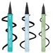 UCANBE 3-Pack Liquid 3 Tips Quick-Dry Waterproof Smudge-Resistant Smooth Eyeliner Pen Set_voghion.com