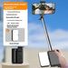 Selfie stick Bluetooth con luce LED staccabile, treppiede estensibile per telefono per video stabili e streaming live (bianco/nero, altezza regolabile)_voghion.com