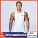 Herren-Fitness-Baumwollweste, atmungsaktives Unterhemd für den Sommersport, schmal geschnittenes, ärmelloses Camisole-Trainingsoberteil_voghion.com