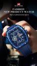 Men Watch With 47mm Large Dial Timing Multifunctional Clock Fashionable Silicone Strap Military Sports Watch For Men_voghion.com