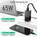 65W GaN USB C väggladdare nätadapter, 2 portar PD 65W PPS QC 45W SCP för bärbara datorer MacBook iPad iPhone Samsung Xiaomi_voghion.com