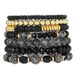 Popular Bohemian Style Multi Layer Stacking Bracelets For Women, Soft Clay Rice Beads, Diamond Ball Hand Accessories, Elastic Bracelets_voghion.com