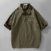 New Half Zipper Men's Short Sleeved Polo Shirt Summer Thin Sport And Leisure Collar Loose T-shirt Top_voghion.com