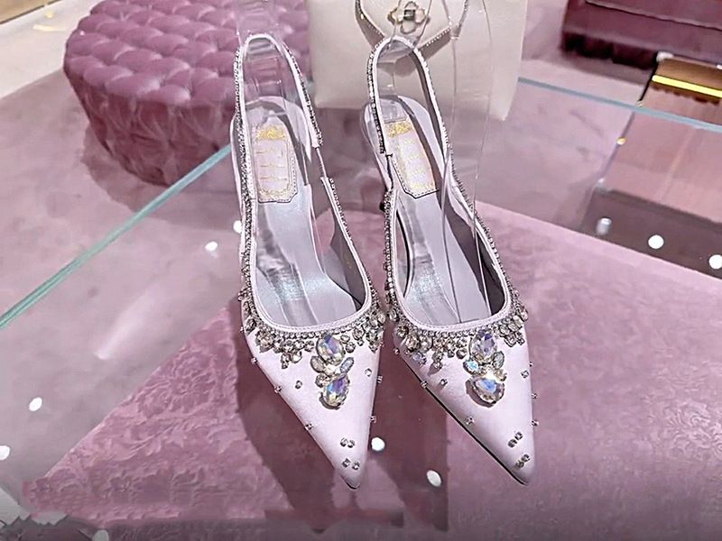Overseas Rhinestone New Pointed High Heel Wedding Crystal Closed Toe Sandals Fairy Style Fashion Shoes_voghion.com