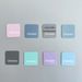 Vibrant Colorful Square Sticky Notes - 8 Assorted Colors, 160 Sheets, Semi-Transparent & Waterproof PET Material For Office, School, And Home Use_voghion.com