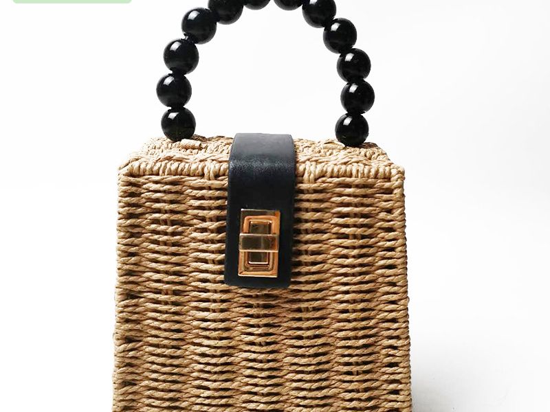 Women's Bags Manufacturers Supply Street Stall Bags, New Paper Rope Iron Frame Woven Beach Bags, Woven Bags, Paper Rope Straw Bags_voghion.com