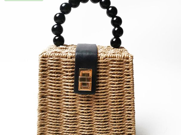 Women's Bags Manufacturers Supply Street Stall Bags, New Paper Rope Iron Frame Woven Beach Bags, Woven Bags, Paper Rope Straw Bags_voghion.com
