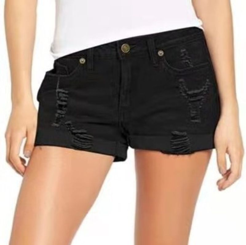 Jeansshorts mit zerrissenem Saum für Damen_voghion.com